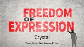  Presentation with writing the text human rights - Amazing slide set having write text on wall freedom backdrop and a light gray colored foreground