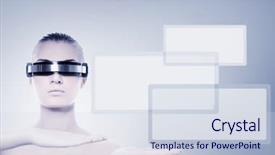  Presentation with cyber security tpcs - Amazing presentation theme having human robot hands - beautiful cyber woman isolated backdrop and a  colored foreground