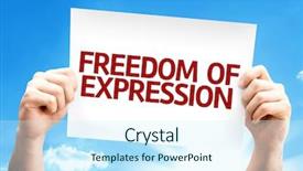  Presentation with freedom - Cool new presentation with constitutional law - freedom of expression card backdrop and a cool aqua colored foreground
