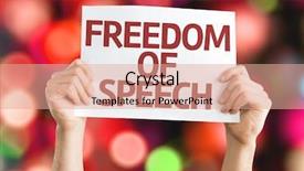  Presentation with freedom - Presentation having freedom of speech card background and a coral colored foreground