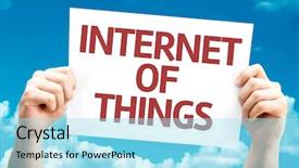  Presentation with smart card - Beautiful presentation theme featuring smart sensor network - internet of things card backdrop and a arctic colored foreground