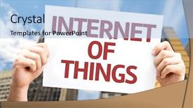  Presentation with internet protocol - Cool new presentation theme with internet of things card backdrop and a light blue colored foreground