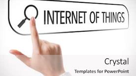  Presentation with search - Cool new slides with smart sensor network - internet of things written backdrop and a white colored foreground