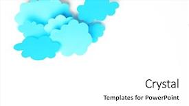  Presentation with web services - Presentation with web services - blue paper clouds isolated background and a white colored foreground