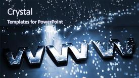  Presentation with web services - Colorful theme enhanced with web services - fiber optics background with lots backdrop and a navy blue colored foreground