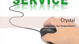  Presentation with internet - Cool new PPT theme with web services - hand with computer mouse backdrop and a lemonade colored foreground