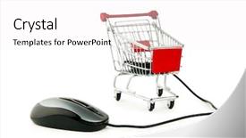  Presentation with online shopping - PPT layouts featuring web shop - internet online shopping concept background and a white colored foreground