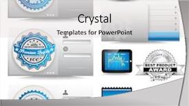  Presentation with web design - Audience pleasing presentation theme consisting of blue footer - premium templates and web stuff backdrop and a light blue colored foreground