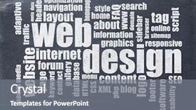  Presentation with web design - Slide deck featuring web or website design concept background and a gray colored foreground