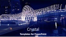  Presentation with melbourne - Colorful presentation theme enhanced with webb bridge - docklands melbourne backdrop and a navy blue colored foreground