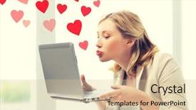  Presentation with dating - Cool new PPT theme with webcam - virtual relationships online dating backdrop and a lemonade colored foreground