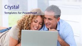  Presentation with internet surfing - Colorful theme enhanced with webcamera - couple surfing on internet backdrop and a  colored foreground