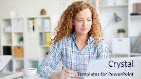  Presentation with paper making - Theme consisting of webinar in laptop and making background and a  colored foreground