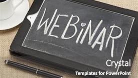  Presentation with digital pen - Presentation theme with webinare - webinar word - white chalk background and a dark gray colored foreground