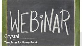  Presentation with chalk - Beautiful PPT theme featuring webinar word in white chalk backdrop and a gray colored foreground