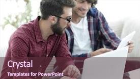  Presentation with designe for two wheelers safety - Slide deck enhanced with webmaster - portrait of two web designers background and a tawny brown colored foreground