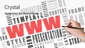  Presentation with words - Presentation theme having website-concept-words-written background and a white colored foreground