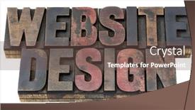  Presentation with wood type design - Slide deck consisting of website-design-isolated-word background and a  colored foreground