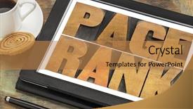  Presentation with page - Slides having website traffic - page rank - text background and a gold colored foreground