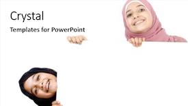  Presentation with muslim kids - Audience pleasing PPT theme consisting of close-up of purple and white crocus flowers isolated on white note shallow depth of field backdrop and a sky blue colored foreground