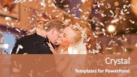 Presentation with married couple - Amazing PPT layouts having wedding - beautiful caucasian couple just married backdrop and a coral colored foreground