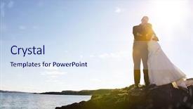  Presentation with bride - PPT layouts enhanced with wedding - bride and groom background and a  colored foreground