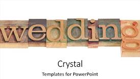  Presentation with wedding - PPT theme enhanced with wedding - isolated word in vintage background and a white colored foreground