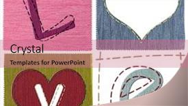  Presentation with textile - Presentation enhanced with wedding album - textile love letters background and a coral colored foreground