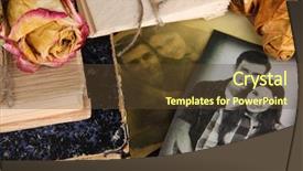  Presentation with memories - Cool new slide deck with wedding album - vintage memories close up backdrop and a tawny brown colored foreground