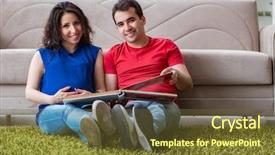  Presentation with baby - Presentation theme having wedding album - young couple family expecting background and a tawny brown colored foreground