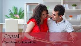  Presentation with planning family baby - Colorful PPT theme enhanced with wedding album - young couple family expecting backdrop and a red colored foreground