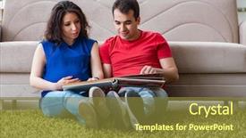  Presentation with planning family baby - Slide set with wedding album - young couple family expecting background and a tawny brown colored foreground