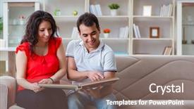  Presentation with baby doctor and family - Theme enhanced with wedding album - young couple family expecting background and a gray colored foreground