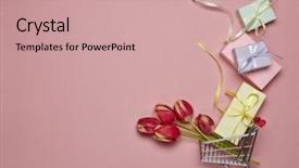  Presentation with events pink - Colorful slide set enhanced with wedding and other festive event backdrop and a coral colored foreground