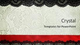  Presentation with scrapbook - Colorful slide deck enhanced with lace pattern wedding invitation - decorative fabric background scrapbook photobook backdrop and a sky blue colored foreground