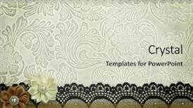  Presentation with scrap book - Beautiful slide deck featuring scrap book - decorative fabric background scrapbook photobook backdrop and a soft green colored foreground