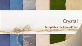  Presentation with textile - Presentation having empty banner on textile background background and a lemonade colored foreground