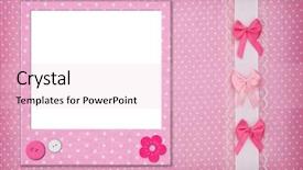  Presentation with frame pink - Theme enhanced with photo frame on pink polka background and a lemonade colored foreground