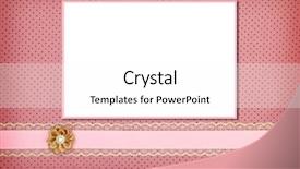  Presentation with frame pink - Theme with birthday name - photo frame on pink polka background and a pink colored foreground