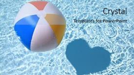  Presentation with summer at the beach - PPT theme having wedding album - summer love beach ball background and a light blue colored foreground