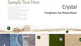  Presentation with textile - Colorful PPT layouts enhanced with textile banner with copy-space backdrop and a white colored foreground