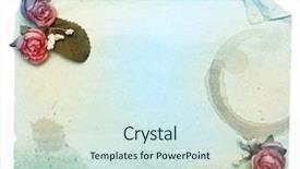  Presentation with vintage paper - Audience pleasing slide deck consisting of vintage background with old paper and flowers backdrop and a sky blue colored foreground