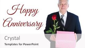  Presentation with wedding anniversary - Slides with wedding-anniversary-a-man-holds background and a white colored foreground