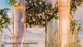  Presentation with ceremony - Amazing presentation theme having wedding-archway-with-flowers-arranged backdrop and a coral colored foreground