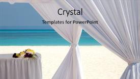  Presentation with beach wedding - Amazing PPT layouts having wedding at the beach backdrop and a light gray colored foreground