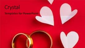  Presentation with gold design - Colorful slide deck enhanced with wedding background - two gold wedding backdrop and a red colored foreground