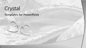  Presentation with satin - Slide set featuring wedding background of two silver background and a light gray colored foreground