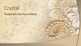  Presentation with pearls - Slides having wedding background with cream silky background and a lemonade colored foreground
