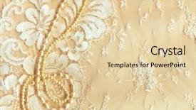  Presentation with cream - Presentation theme enhanced with wedding background with cream silky background and a lemonade colored foreground