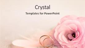  Presentation with flower wedding - PPT layouts enhanced with wedding background with gold rings background and a cream colored foreground
